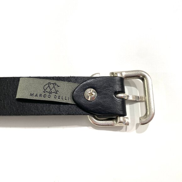 Ciao, Marco!  Marco Celli Taurus Black Leather Belt, 30 to 35 inches - Picture 2 of 8